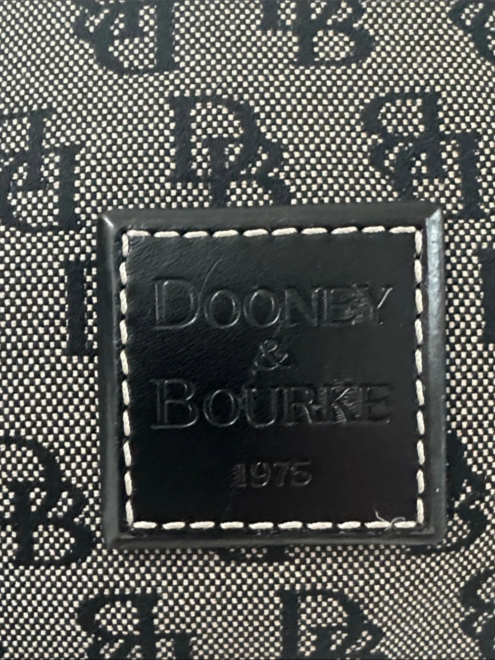 Dooney & Bourke Vintage Signature Logo East West Hobo Bag EUC